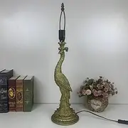 Table Lamp Base Replacement, Only 27" Height Tiffany Desk Lights Base Resin Peacock Lamp Base Fit for 12 Inch Tiffany Style Stained Glass Lampshades KeYJ