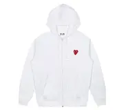 [COMME des GARCONS PLAY] 雙紅色徽章女式連帽衫