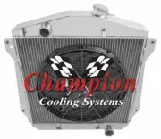 RC Champion 3 Row Radiator Chevy Config,16" Fan-1943-1948 Chevrolet Cars V8 Conv (for: Chevrolet)