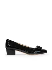 Black Vara Bow Patent Pumps
