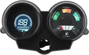 Motorcycle Speedometer, Universal LCD Digital Odometer Fuel Level Meter, Adjustable 7 Colors, MAX 199KM/H, Multifunctional Gauge, Fit for All Motorcycles with DC 12V