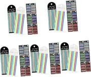 DIYEAH 5sets Removable Highlighter Strips for Reading Sticky Tabs for Book Marking Highlighter Tape for Annotating Fluorescent Page Markers 8packs*5
