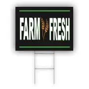 Farm Fresh Advertising Natural Wheat or Cereal Grains Lawn Coroplast Yard Sign
