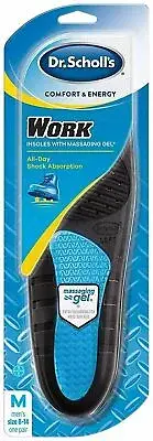 Dr. Scholl's Comfort & Energy Work Massaging Gel Insoles Men Sizes 8-14 6 Pack