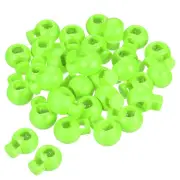 Cord Locks, 30 Pack Ball Spring Toggle Stopper, Bright Green