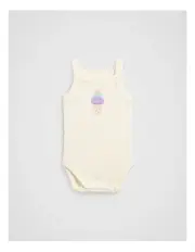 [Seed Heritage] Ice Cream Singlet Bodysuit in Milk