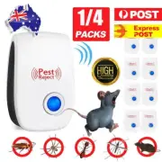 1/4X Ultrasonic Electronic Pest Mouse Cockroach Repeller Reject Insect Killer BK