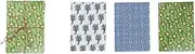 [Creative Co-Op] 7" L x 5" W Printed Recycled Paper Notebook w/Pattern, Multi Color, 3 Styles, Set of 3 ©