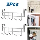 Bathroom Door Hooks Over Door Clothes Storage Stainless Steel Towel Hanging Rack