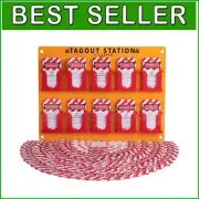 Wall-Mountable Lockout Tag Station with 150 Tags & 10 Impact-Resistant Holders