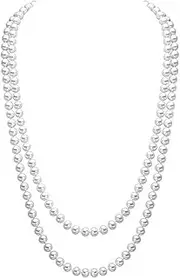 [Mecool] courtly ladies white imitation pearl necklace long necklace