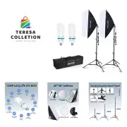 Softbox Lighting Kit 2Pack, 20x28in Soft Box | 135W 5500K E27 Bulb Continuous...