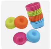 To Encounter Colorful Silicone Doughnuts Donuts Molds Muffin Cups