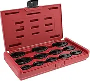 ABN Jumbo Crowfoot Flare Nut Wrench Set SAE Standard 12-Piece Tool Kit for 3/8in and 1/2in Drive Ratchet