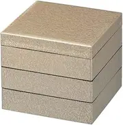 J-Kitchens Excursion Bento Box, Made in Japan, 3-Tier, 7.0 Inches, Hotokutaka Morishige, Japan Gold Aqua