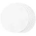 Round Braided Placemats Set of 6 Table Mats for Dining Tables Woven 6pcs White