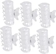 VALICLUD 6Pcs Hot Curler Clamp Clips Durable Hair Roller Claw Clips for Easy Styling Lightweight Portable Fixing Tool for Waves Suitable for All Hair