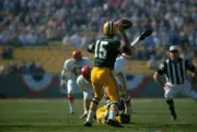 Football Super Bowl I Green Bay Packers Qb Bart Starr In Action 1967 OLD PHOTO