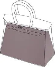 [DGAZ] Purse Pillow Shaper Insert,Luxury Handbag Tote Shapers, Memory Foam- Fits Birkin 25/30/35/40 Bag (Konjac purple, BK25)
