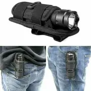 360° Rotatable Flashlight Torch Nylon Pouch Holster Belt Clip Case Bag Holder