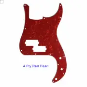 Parts For Us Fender Standard Precision Bass Guitar Pickguard, Red Pearl