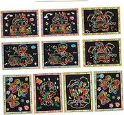 JOINPAYA 10pcs Creative Scratch Paper for Hand Painted Graffiti DIY Drawing Cards for Party Favors Travel Fun and Arts Crafts Activities