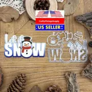 Let it snow winter snowman metal cutting dies cut machine cutter die