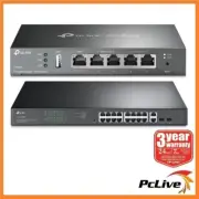 TP-Link ER605 VPN Router + TL-SG1218MPE 16-Port Gigabit PoE+ Switch with 2x SFP