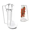 Vertical Skewer Set, Barbecue Skewer Stand, Stainless Steel