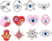 Hohopeti 12pcs Cartoon Shaped Clothing Applique Patches for Repair and Decoration Embroidered Badges for Jeans Bags and Costumes Durable DIY Patches