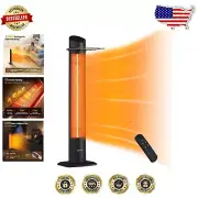 Ultra Quiet 1500W Indoor/Outdoor Heater with 24-Hour Timer & Tip-Over Protection