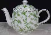 Grace Teaware Green Toile Teapot