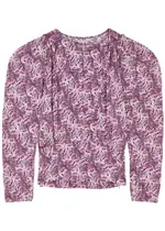 Isabel Marant Zarga Printed Stretch-silk Blouse - Mauve - 42 (UK14 / L) 42 (UK14 / L)