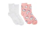 Hello Kitty Face Print Women's Crew Socks 2-Pack