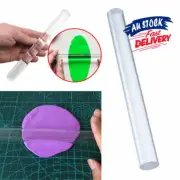 Clear Acrylic Roller Clay Craft Rolling Pin Durable Polymer Art Tool Solid AU