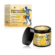 Bee-Venom Cream for Pain Relief, Mild Ingredients Pain Relieve Massage Cream, for Hands Feet Muscles No Label 1pcs