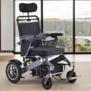 Electric Wheelchair w/Headrest Foldable 20km Range 600W Motor Anti Tip Wheels