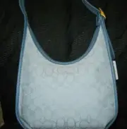 Coach C2588 Ergo Shoulder Bag Signature Jacquard Marble Blue Azure NWT $395