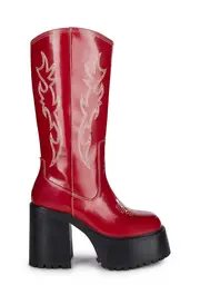 [Current Mood] Canyon Town Western Boots - Red
