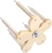 Bird Parrot Perch Rotating Wheel Stand for Climbing and Playing Bird Cage Accessory for Parakeets Durable and Safe Design