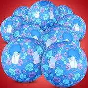 Leyndo 12 Pack Cartoon Themed Beach Ball for 7.87" Bulk for Summer Pool and Beach Game Gifts Leaves and Flowers Birthday Party Supplies and End of The Year Party Decorations Favor