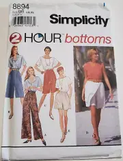Simplicity 8894 - 2 Hour Bottoms Pattern To Sew, Shorts & Pants LG & XL