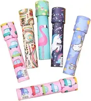 OKUMEYR Kaleidoscope Toy for Kids 6pc Set Large Size Rotating Scope Inspiring Kids' Curiosity