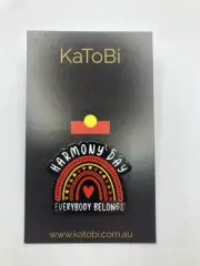 HARMONY DAY PIN Aboriginal Flag Enamel Pin Badge Brooch Indigenous NAIDOC