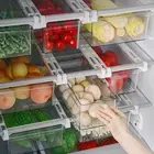 Refrigerator Drawer Organizer PET Clear Fridge Organizer Bin Pull Out Shelf H