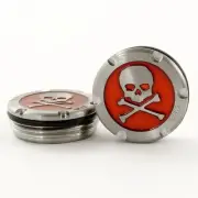 2 x 30g Deluxe Tour Style Weights for Scotty Cameron Putters, Skull, Red, New