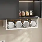 Under Cabinet Shelf Extendable Organizer for Bookshelf Laundry Room Kitchen