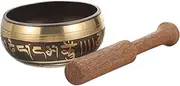 TOVINANNA 1 Set Zen Decorative Singing Bowl Exquisite Singing Bowl Buddha Singing Bowl Supply Decorative Buddhism Bowl Multi-function Singing Bowl Buddha Accessory Wooden Copper Speakers