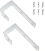 Be In Your Mind 2Pcs Bed Ladder Hooks J-Hooks with PVC Coating Heavy Duty Metal Utility Hooks for Bunk Beds Loft Beds and Ladders, White