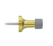 Door Stop Baseboard Door Bumper 1-1/2 " Solid Brass in 9 Variations by Deltana